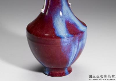 图片[2]-Vase with two handles in imitation Jun-ware glaze, Qing dynasty, Qianlong reign (1736-1795)-China Archive